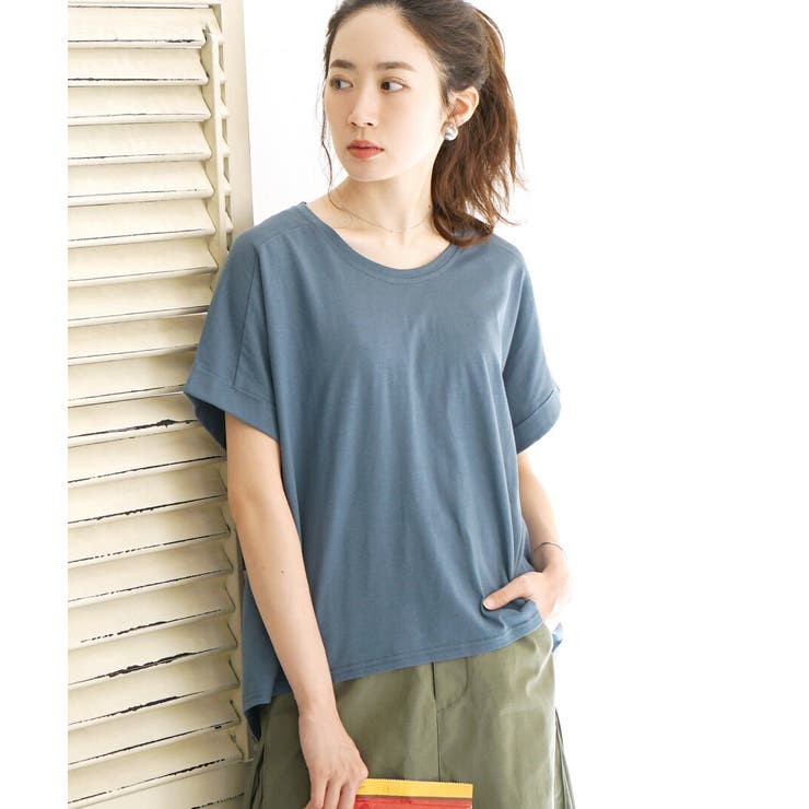 スモーキーブルー | zootie（ズーティー）：汗しみない Tシャツ［ワイドシルエット］ | e-zakkamania stores