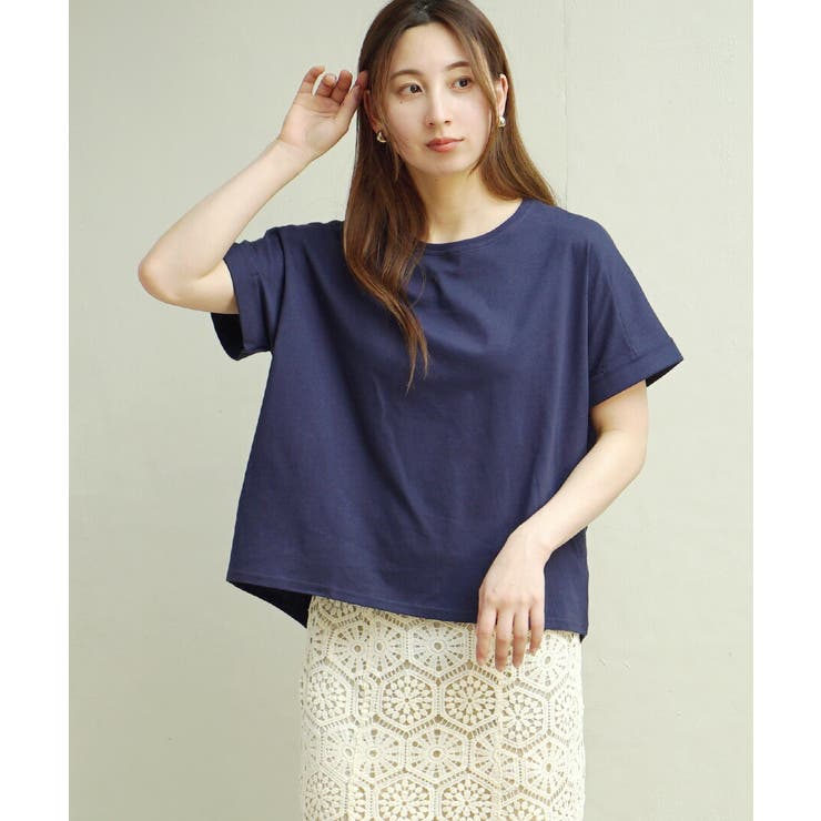 ネイビー | zootie（ズーティー）：汗しみない Tシャツ［ワイドシルエット］ | e-zakkamania stores