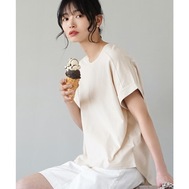 アイボリー | zootie（ズーティー）：汗しみない Tシャツ［ワイドシルエット］ | e-zakkamania stores