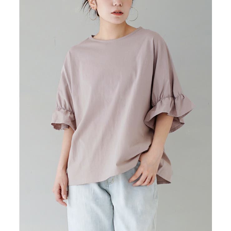 アッシュラベンダー | キャンディースリーブ カットソー | e-zakkamania stores