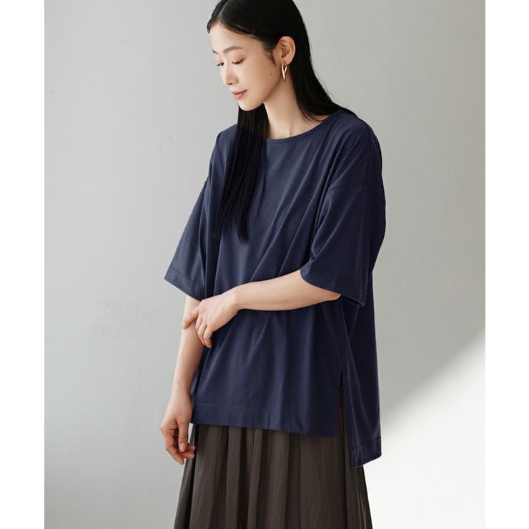ネイビー | zootie（ズーティー）：URBAN PLUS スリットTシャツ | e-zakkamania stores