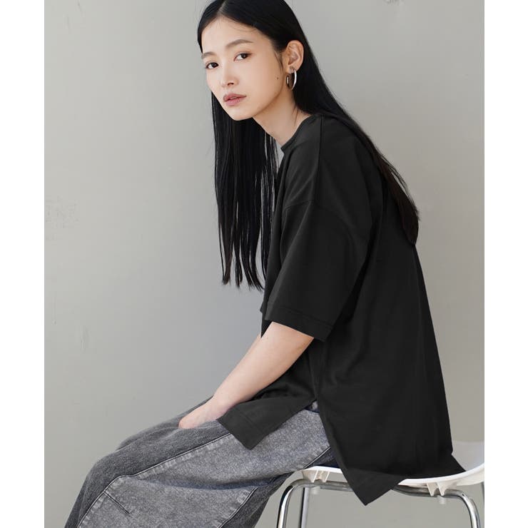 ブラック | zootie（ズーティー）：URBAN PLUS スリットTシャツ | e-zakkamania stores