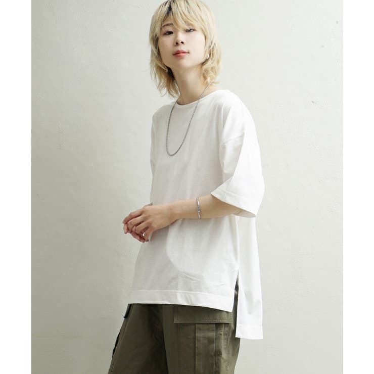 オフホワイト | zootie（ズーティー）：URBAN PLUS スリットTシャツ | e-zakkamania stores