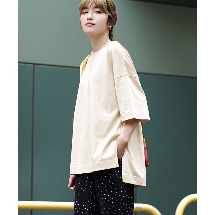 ライトベージュ | zootie（ズーティー）：URBAN PLUS スリットTシャツ | e-zakkamania stores