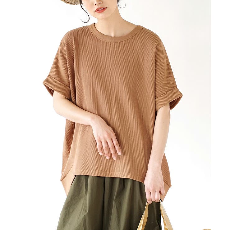 アッシュオレンジ | zootie（ズーティー）：ワッフルカットソー ロールアップ ドルマンスリーブ | e-zakkamania stores