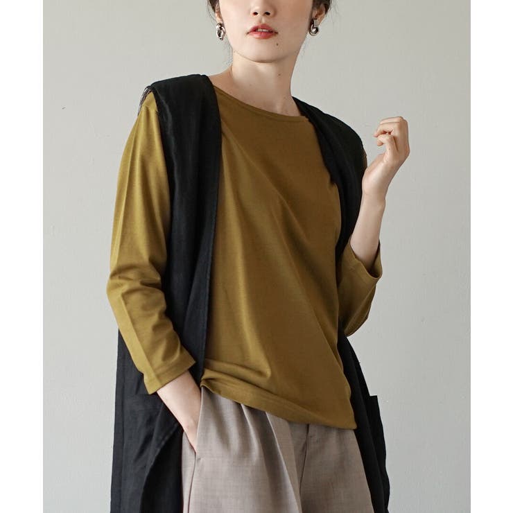 オーカー | zootie（ズーティー）：シルキースムースコットン Tシャツ［七分袖］ | e-zakkamania stores