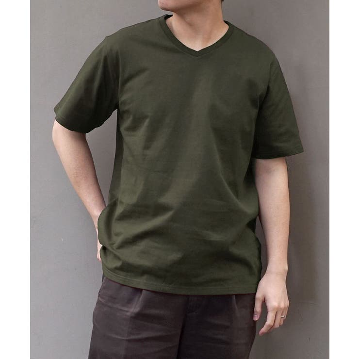 ダークカーキ | zootie（ズーティー）：汗しみない Vネック Tシャツ［メンズ］ | e-zakkamania stores