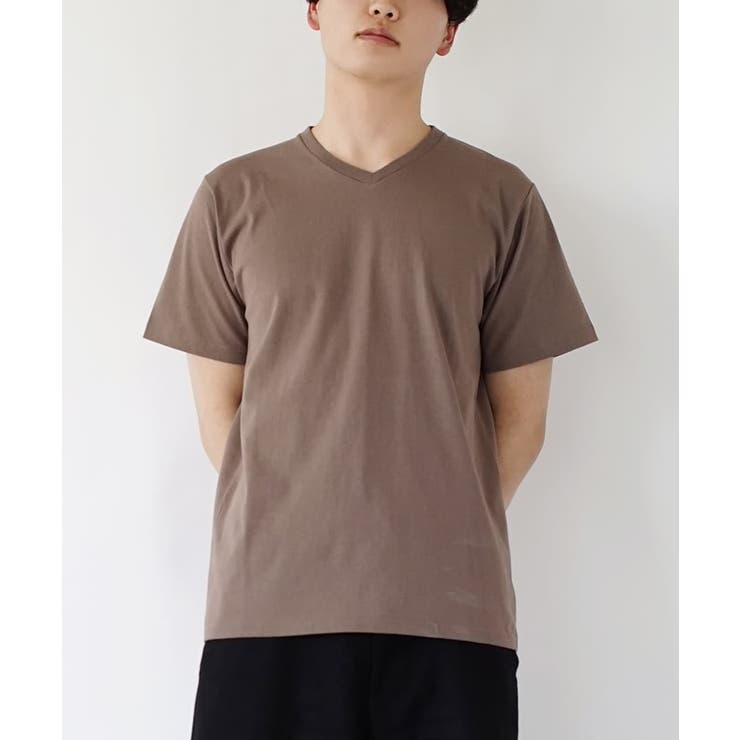 カフェモカ | zootie（ズーティー）：汗しみない Vネック Tシャツ［メンズ］ | e-zakkamania stores