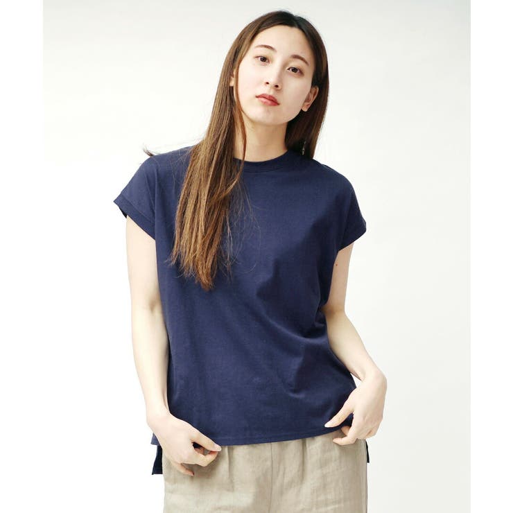 ネイビー | zootie（ズーティー）：汗しみない Tシャツ［フレンチスリーブ］ | e-zakkamania stores