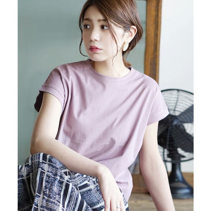 ラベンダー | zootie（ズーティー）：汗しみない Tシャツ［フレンチスリーブ］ | e-zakkamania stores