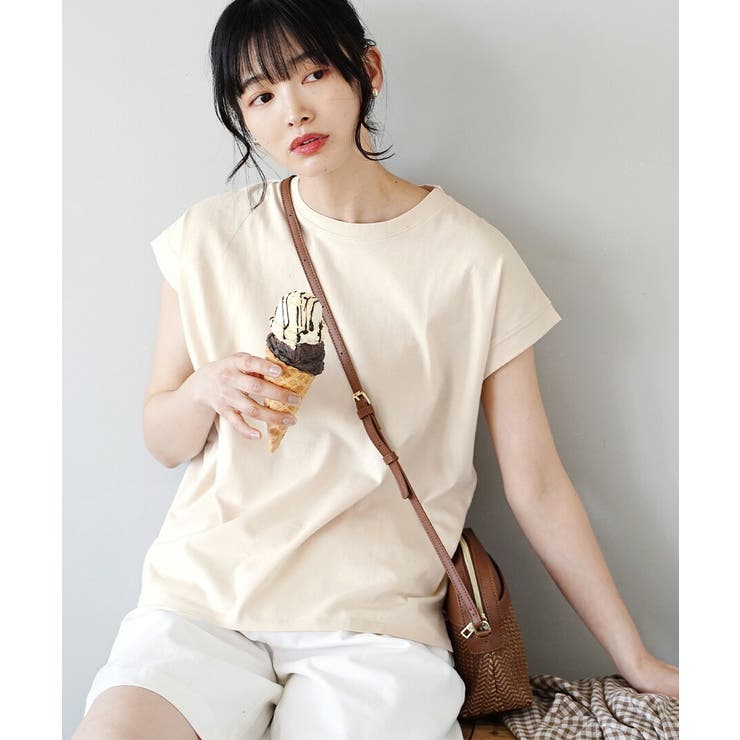 アイボリー | zootie（ズーティー）：汗しみない Tシャツ［フレンチスリーブ］ | e-zakkamania stores