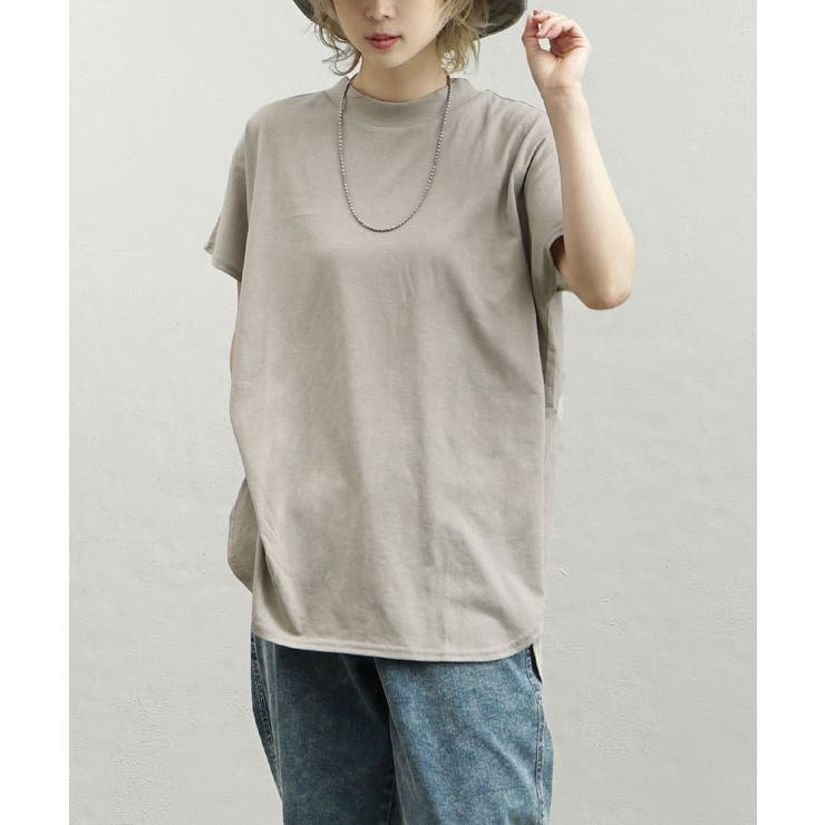グレージュ | zootie（ズーティー）：URBAN PLUS ハイネックカットソー | e-zakkamania stores