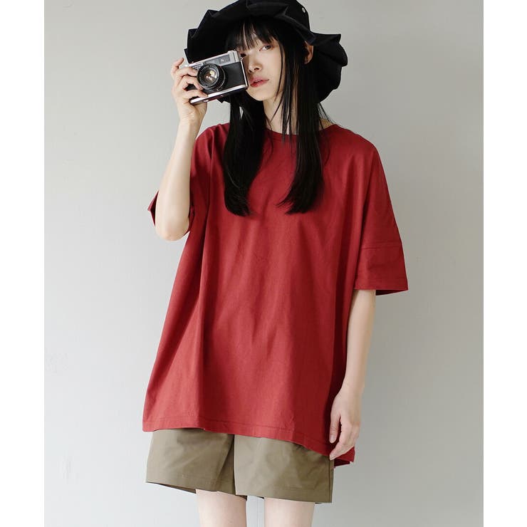 マダーレッド | zootie（ズーティー）：汗しみない Tシャツ［ビッグTEE］ | e-zakkamania stores