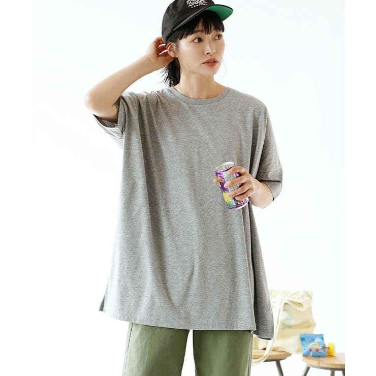 モクグレー | zootie（ズーティー）：汗しみない Tシャツ［ビッグTEE］ | e-zakkamania stores