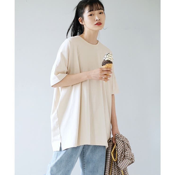 アイボリー | zootie（ズーティー）：汗しみない Tシャツ［ビッグTEE］ | e-zakkamania stores