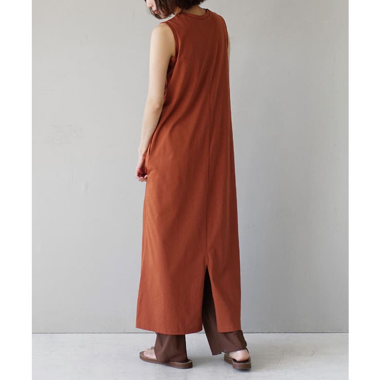 テラコッタレッド | zootie（ズーティー）：URBAN PLUS ノースリーブワンピース | e-zakkamania stores