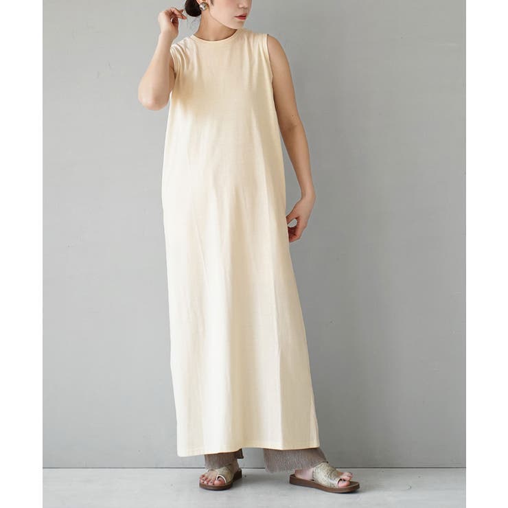 アイボリー | zootie（ズーティー）：URBAN PLUS ノースリーブワンピース | e-zakkamania stores