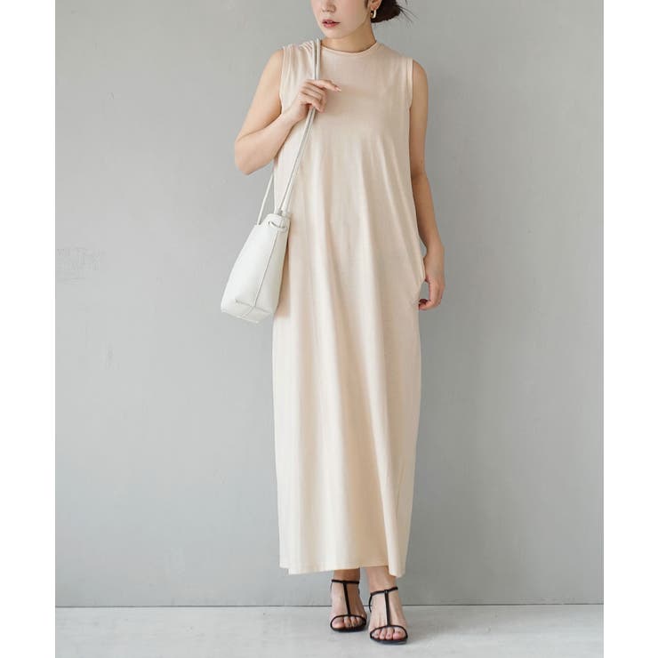ライトベージュ | zootie（ズーティー）：URBAN PLUS ノースリーブワンピース | e-zakkamania stores