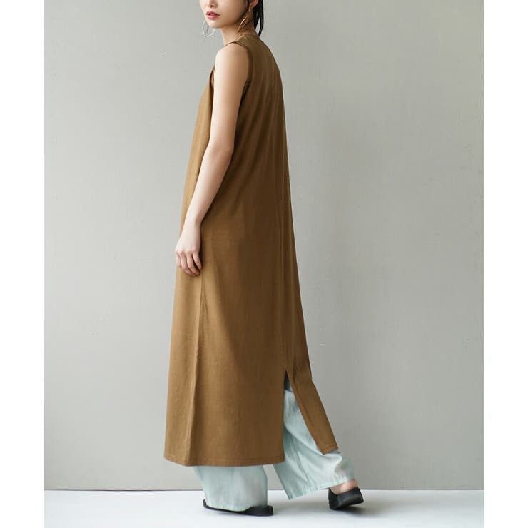 キャメルブラウン | zootie（ズーティー）：URBAN PLUS ノースリーブワンピース | e-zakkamania stores