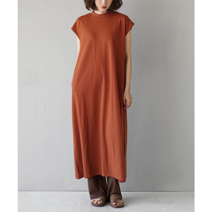 テラコッタレッド | zootie（ズーティー）：URBAN PLUS フレンチスリーブワンピース | e-zakkamania stores