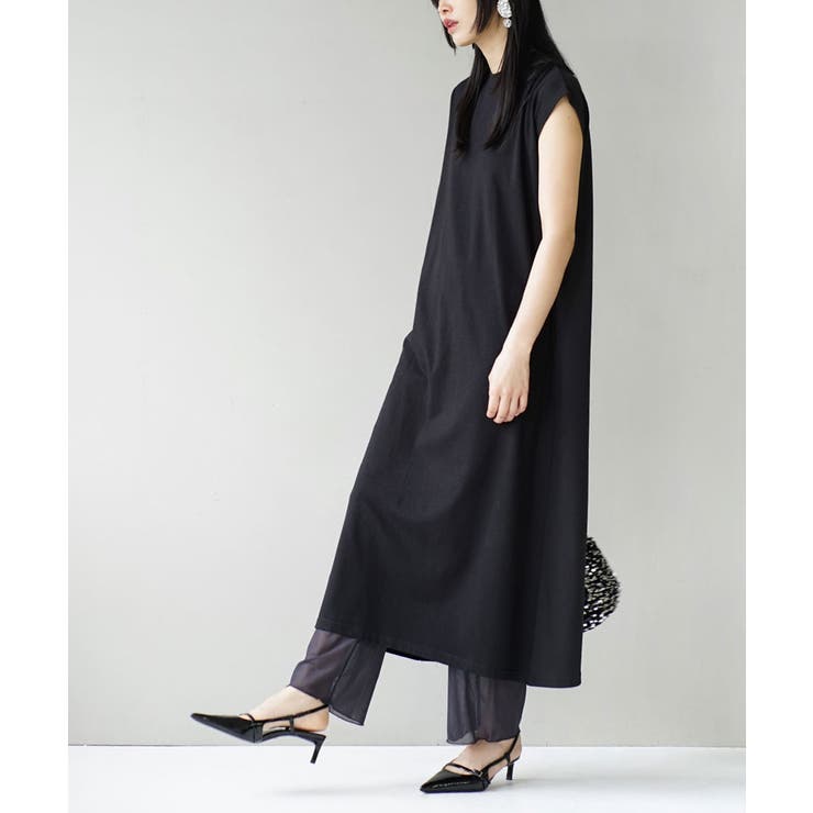 ブラック | zootie（ズーティー）：URBAN PLUS フレンチスリーブワンピース | e-zakkamania stores