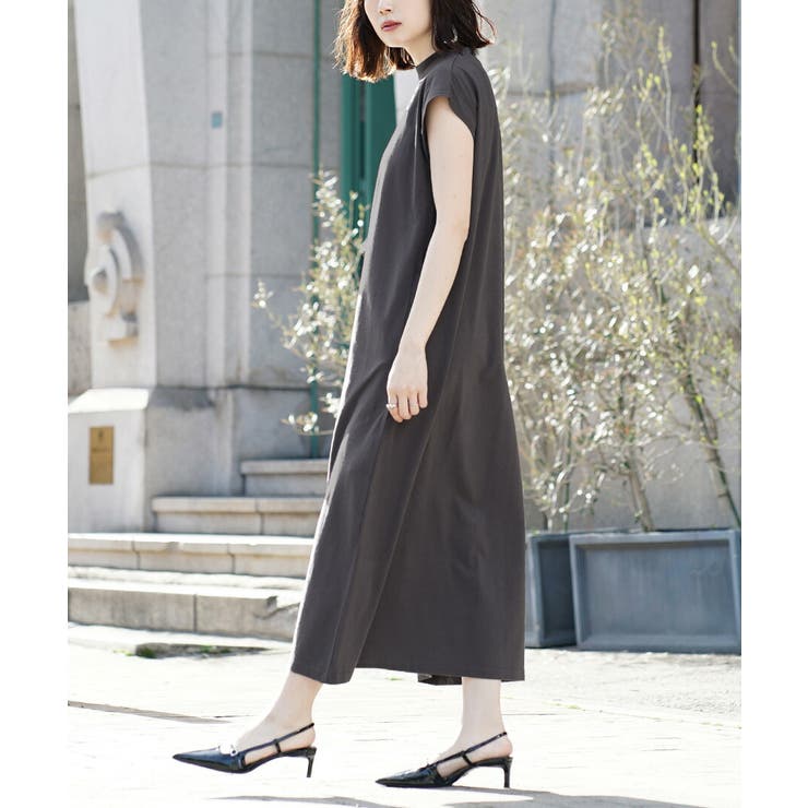チャコール | zootie（ズーティー）：URBAN PLUS フレンチスリーブワンピース | e-zakkamania stores
