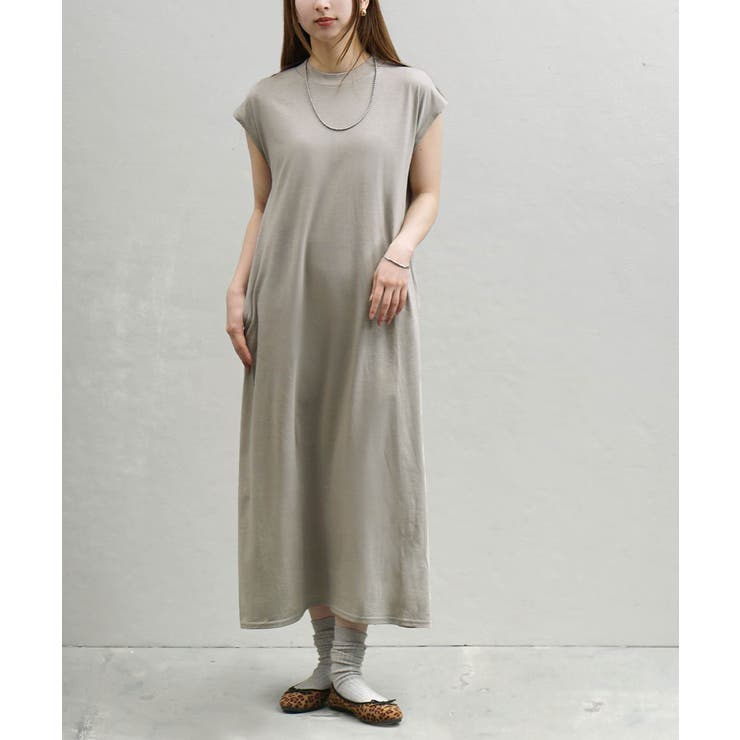 グレージュ | zootie（ズーティー）：URBAN PLUS フレンチスリーブワンピース | e-zakkamania stores