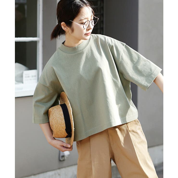 アッシュカーキ | zootie（ズーティー）：汗しみない クロップドTシャツ | e-zakkamania stores