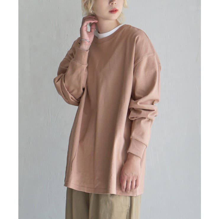 モカベージュ | zootie（ズーティー）：シミヘン加工 リブスリーブプルオーバー | e-zakkamania stores