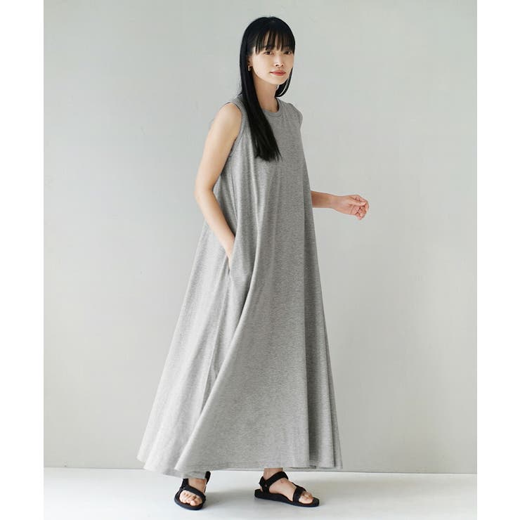 モクグレー | zootie（ズーティー）：汗しみない カップ付きノースリーブワンピース | e-zakkamania stores