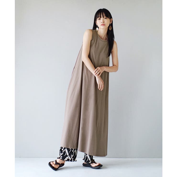 カフェモカ | zootie（ズーティー）：汗しみない カップ付きノースリーブワンピース | e-zakkamania stores