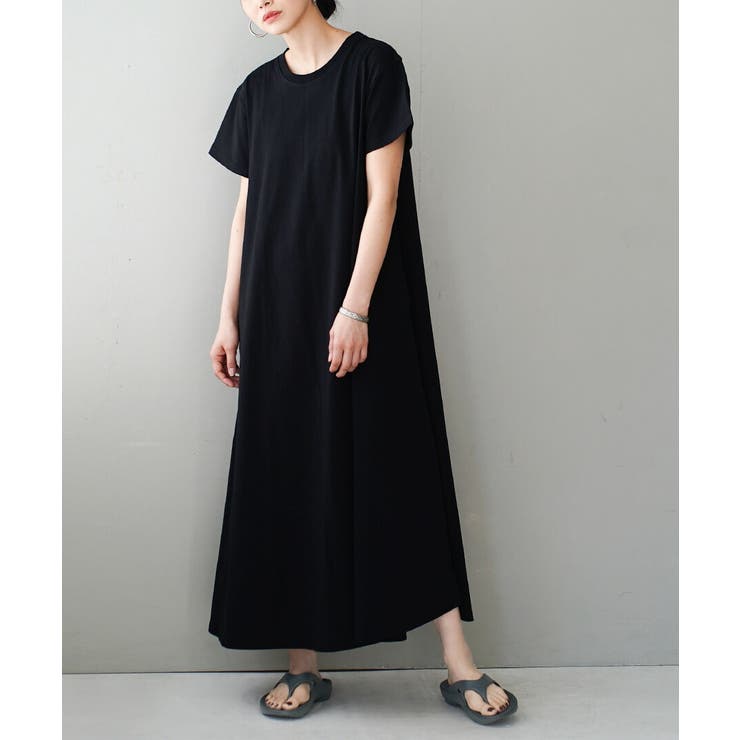 ブラック | zootie（ズーティー）：汗吸わない マキシワンピース | e-zakkamania stores