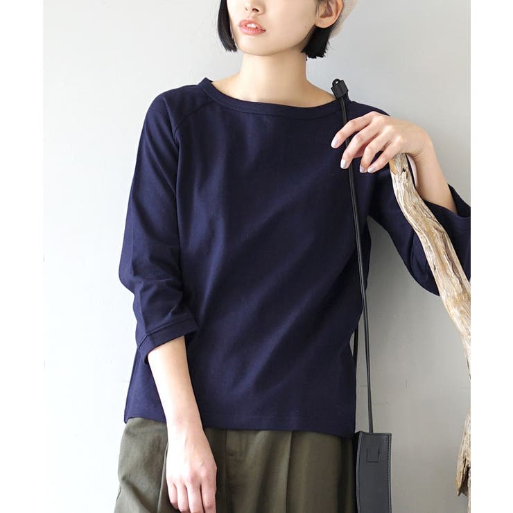 ネイビー | zootie（ズーティー）：シミヘン加工 フレンチバスク ラグランカットソー［無… | e-zakkamania stores