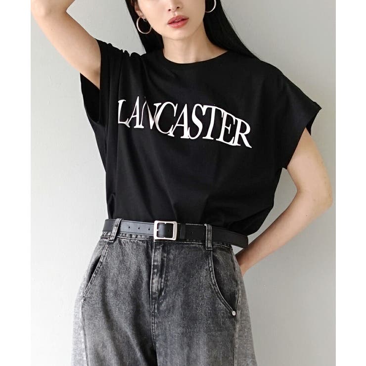 ブラック | ドルマンフレンチスリーブ ロゴTシャツ | e-zakkamania stores