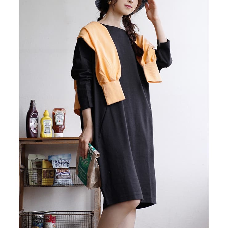ブラック | zootie（ズーティー）：シミヘン加工 フレンチバスク ドロップショルダーコク… | e-zakkamania stores