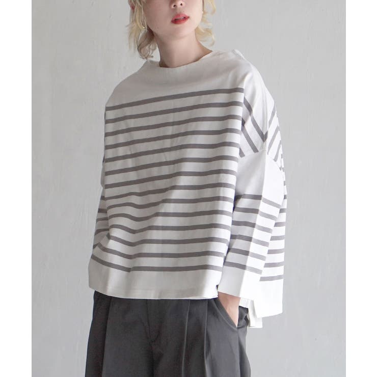 パネルオフ×グレー | zootie（ズーティー）：シミヘン加工 フレンチバスク ワイドプルオーバー［ボ… | e-zakkamania stores