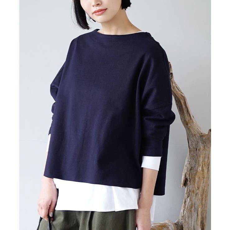 ネイビー | zootie（ズーティー）：シミヘン加工 フレンチバスク ワイドプルオーバー［ボ… | e-zakkamania stores