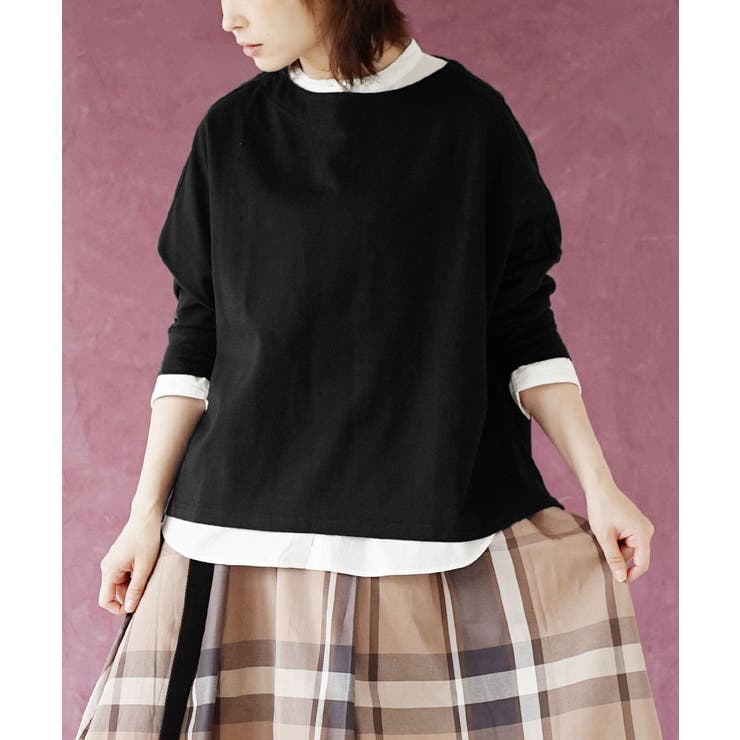 ブラック | zootie（ズーティー）：シミヘン加工 フレンチバスク ワイドプルオーバー［ボ… | e-zakkamania stores