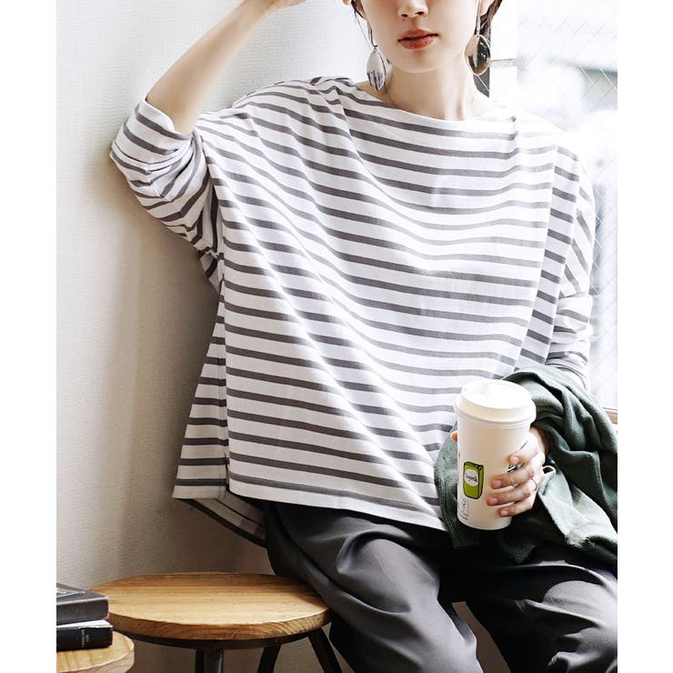 オフ×グレー | zootie（ズーティー）：シミヘン加工 フレンチバスク ワイドプルオーバー［ボ… | e-zakkamania stores