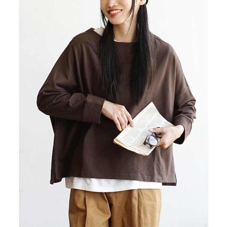 チョコブラウン | zootie（ズーティー）：シミヘン加工 フレンチバスク ワイドプルオーバー［ボ… | e-zakkamania stores