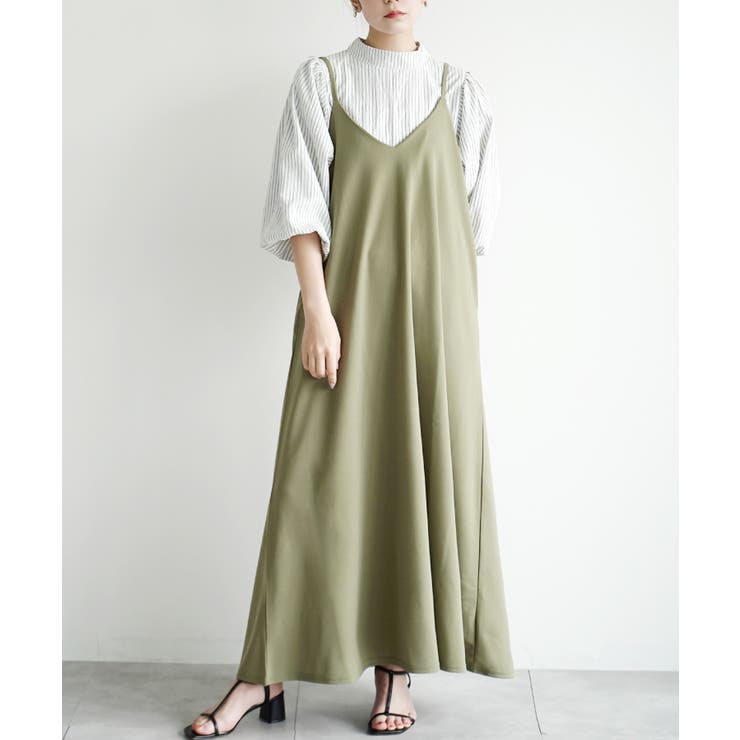 ライトカーキ | zootie（ズーティー）：フレア キャミワンピース | e-zakkamania stores