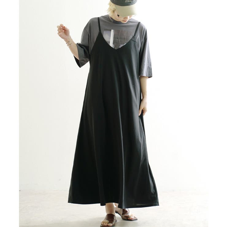 ブラック | zootie（ズーティー）：フレア キャミワンピース | e-zakkamania stores