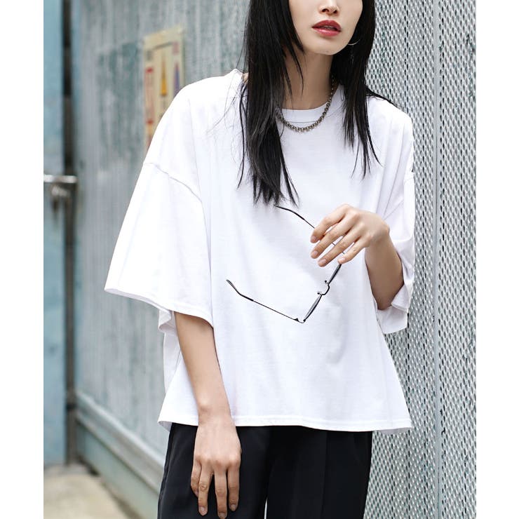 ホワイト | zootie（ズーティー）：ゆったりワイド ショート丈Tシャツ | e-zakkamania stores