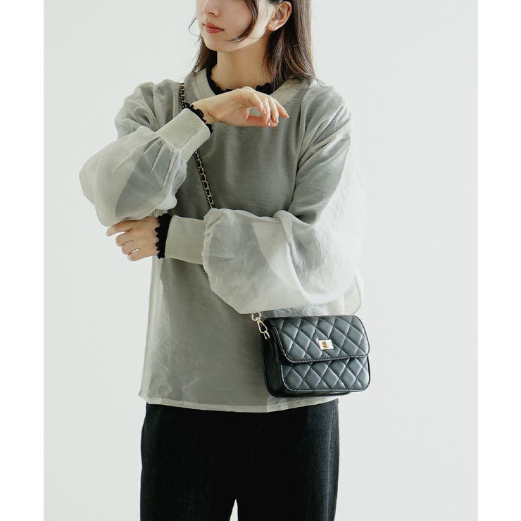 グレージュ | zootie（ズーティー）：シアー×リブ ロングスリーブプルオーバー | e-zakkamania stores