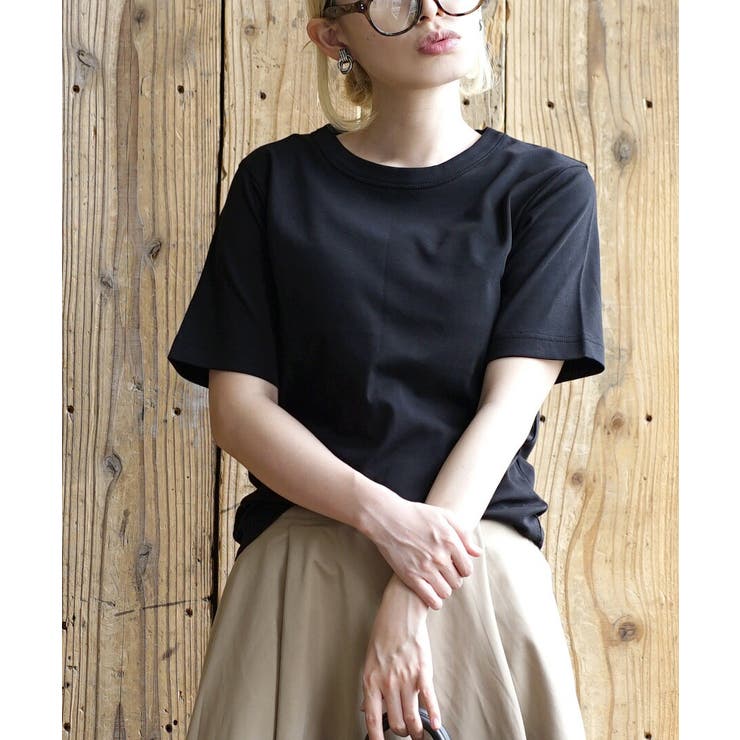 ブラック | zootie（ズーティー）：シルキースムースコットン Tシャツ［半袖］ | e-zakkamania stores