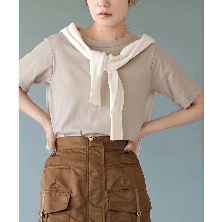 グレージュ | zootie（ズーティー）：シルキースムースコットン Tシャツ［半袖］ | e-zakkamania stores