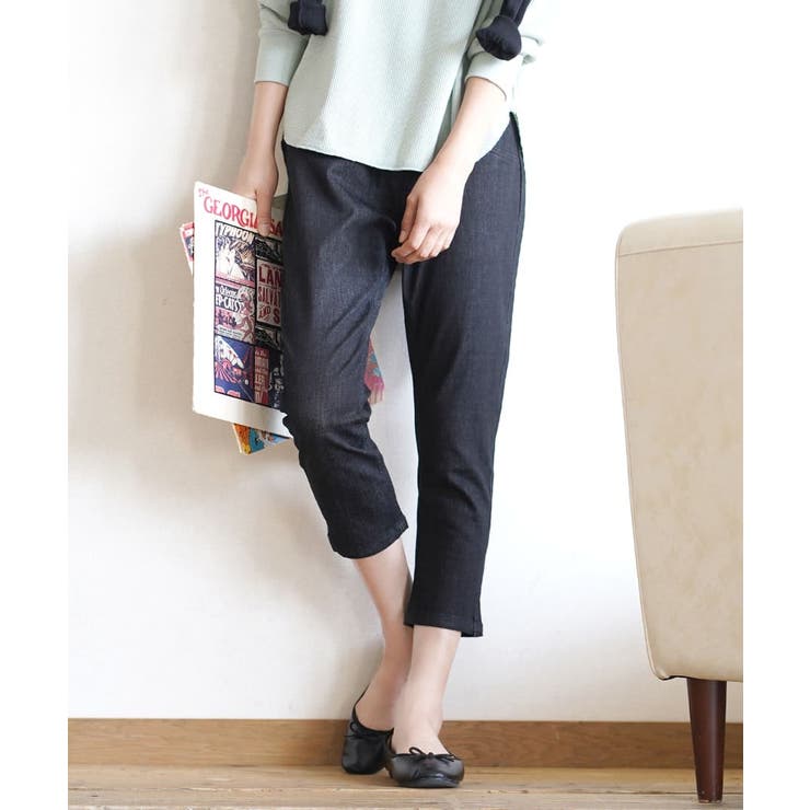 デニム［ブラック］ | zootie（ズーティー）：エアパンツ［クロップド］ | e-zakkamania stores