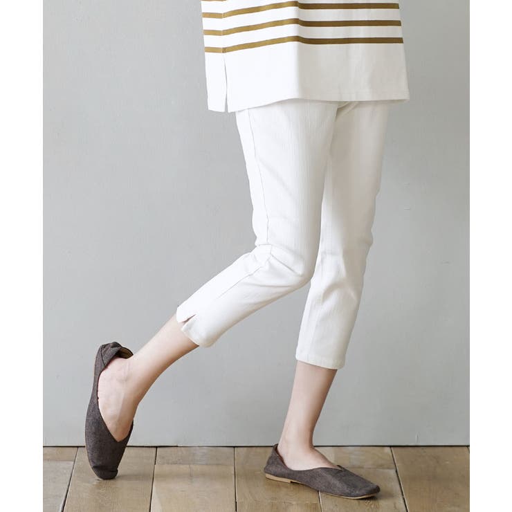 デニム［オフホワイト］ | zootie（ズーティー）：エアパンツ［クロップド］ | e-zakkamania stores