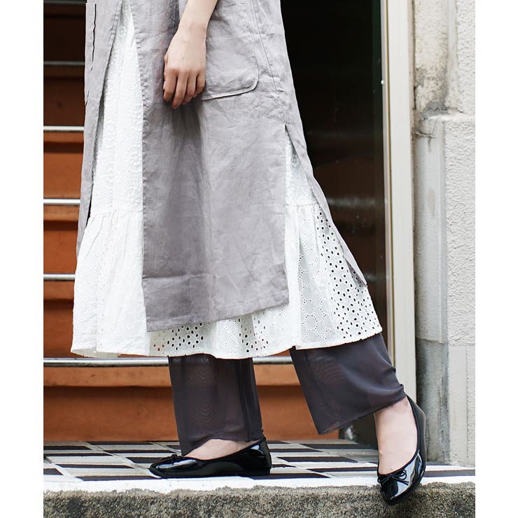 チャコール | zootie（ズーティー）：シアーレギンスパンツ［メッシュチュール］ | e-zakkamania stores