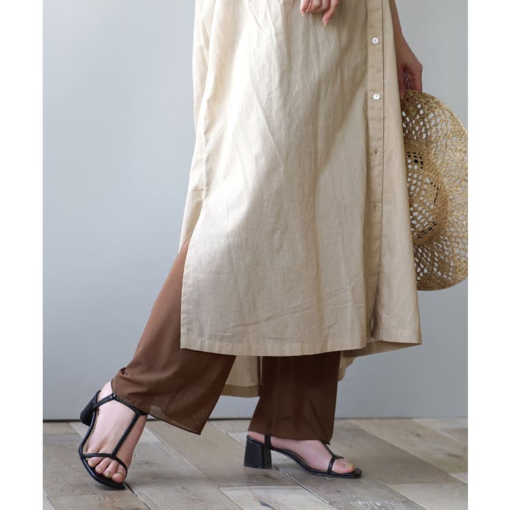 ブラウン | zootie（ズーティー）：シアーレギンスパンツ［メッシュチュール］ | e-zakkamania stores